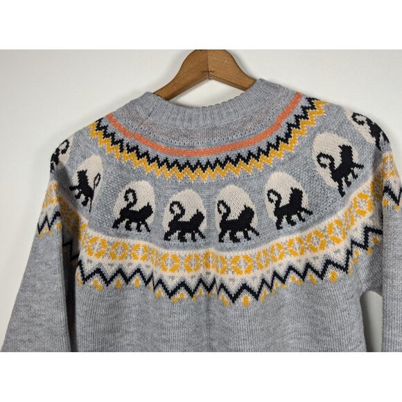Fair Isle Cat Sweater Size XXL Halloween Witchy Novelty Autumn Fall Runs Small - Picture 3 of 8